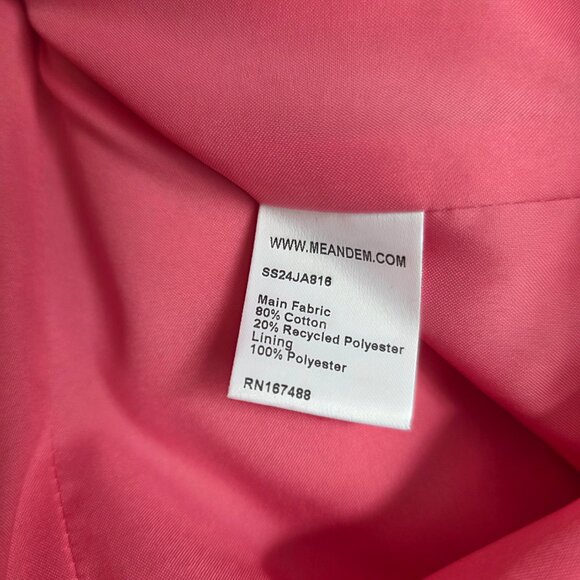 ME+EM Pink Tailored Blazer Luxury British Designer Jacket Cotton Blend Timeless - Picture 4 of 15